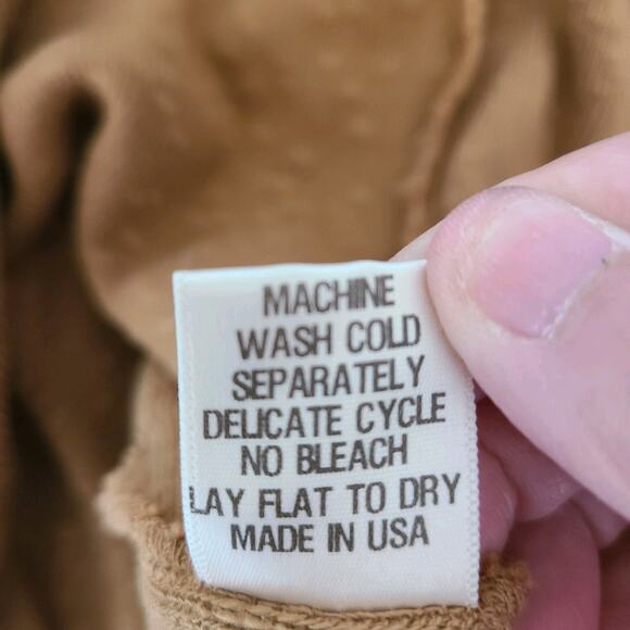 XCVI Crochet Boho Retro Open Women Cardigan Small Western Long‎ Sleeves Camel - Picture 12 of 12